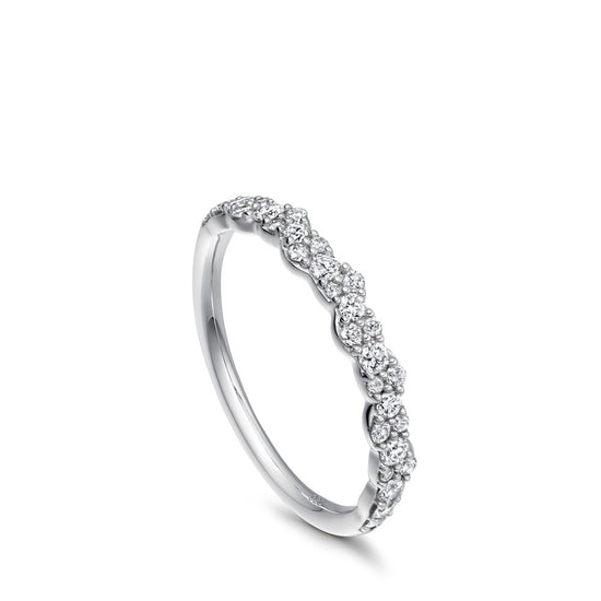 Solid White Gold Interstellar Linia Diamond Ring