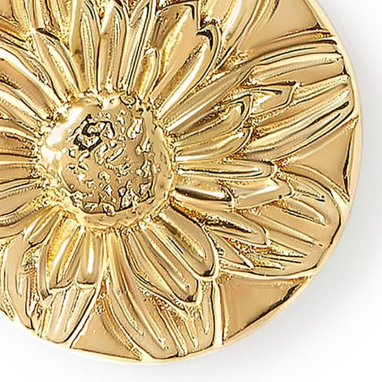 Gold Terra Dahlia Pendant Necklace