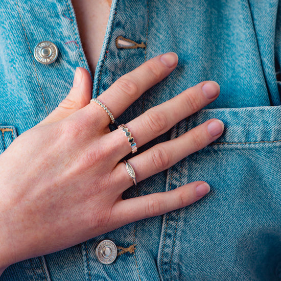 Silver Celestial Orbit Signet Ring