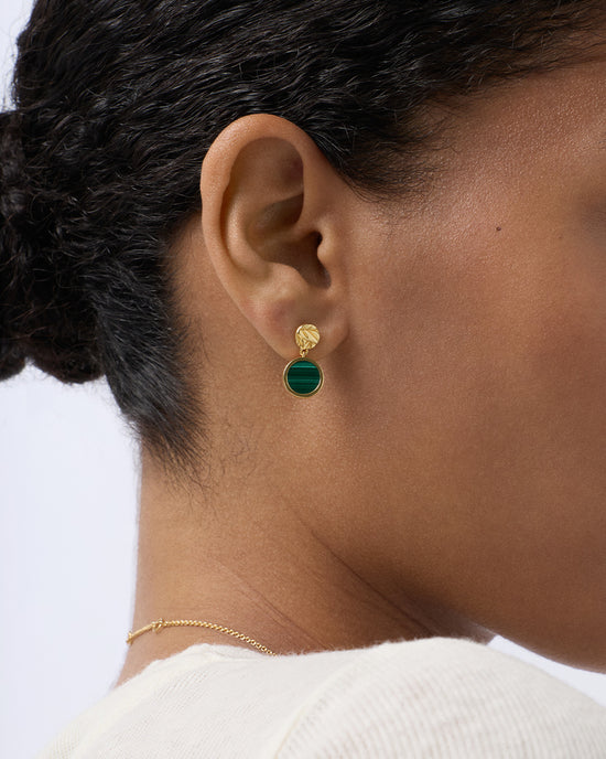 Terra Malachite Drop Earrings