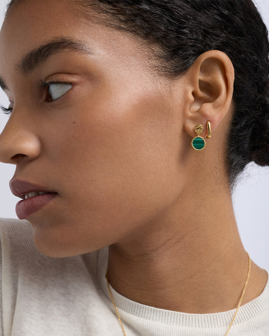 Terra Malachite Drop Earrings