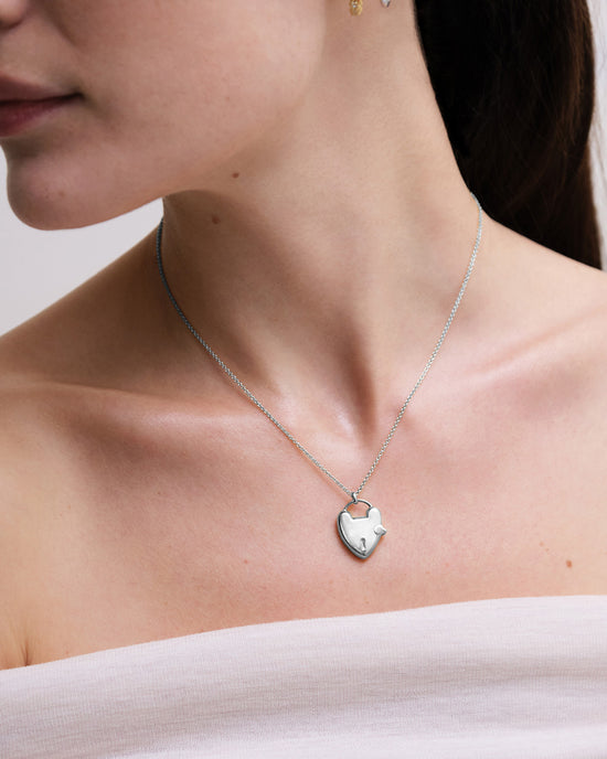 Silver Biography Heart Locket Necklace