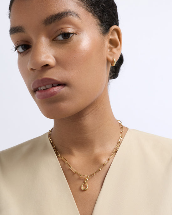 Gold Biography Horseshoe Charm