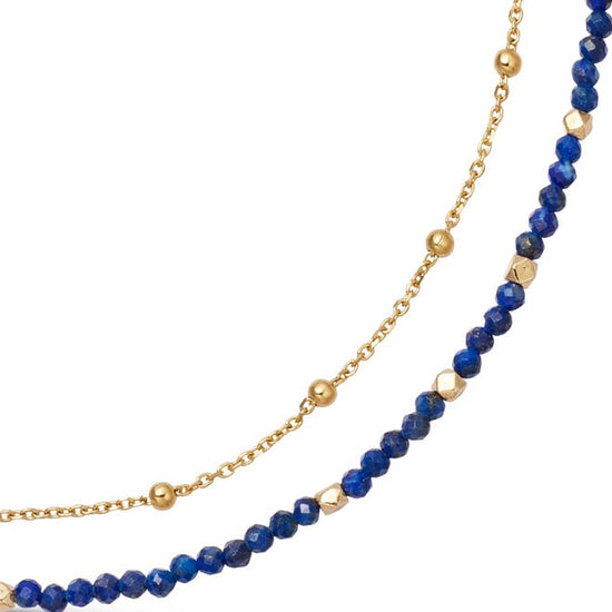 Gold Biography Lapis Necklace