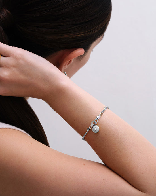 Silver Biography Locket Bracelet