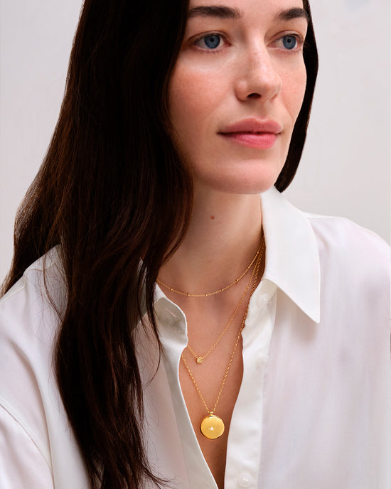 Gold Aurora Station Necklace