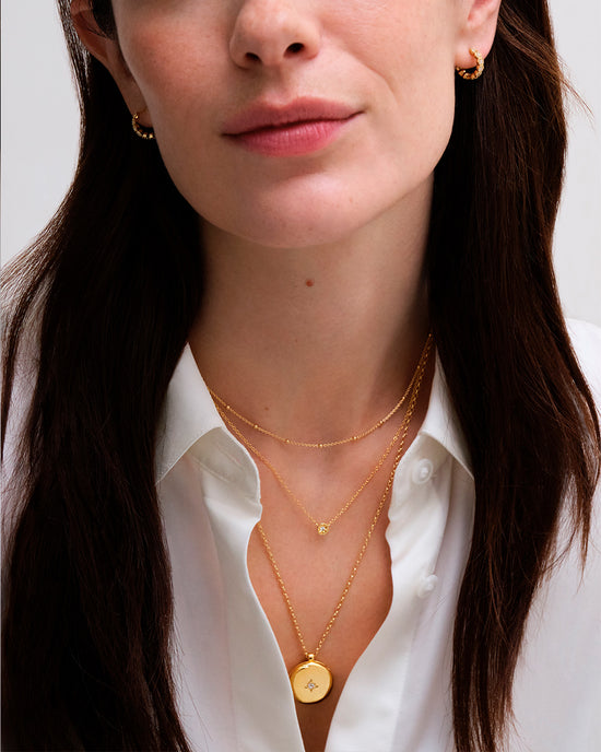 Gold Biography Medium Locket Necklace