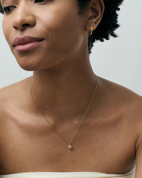 Gold Celestial Star Pendant Necklace