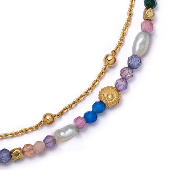 Gold Biography Multi Shell Bracelet