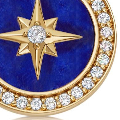 Gold Polaris Lapis Pendant Necklace