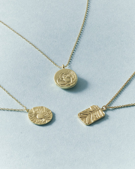 Gold Terra Rose Locket Necklace