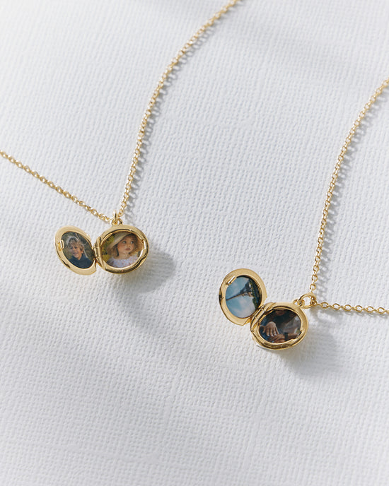 Gold Tiny Star Mini Biography Locket