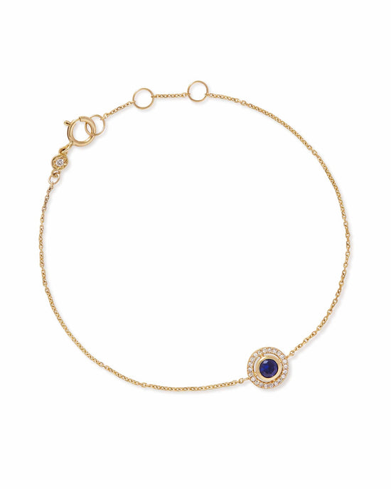 Solid Gold Icon Aura Sapphire Diamond Bracelet