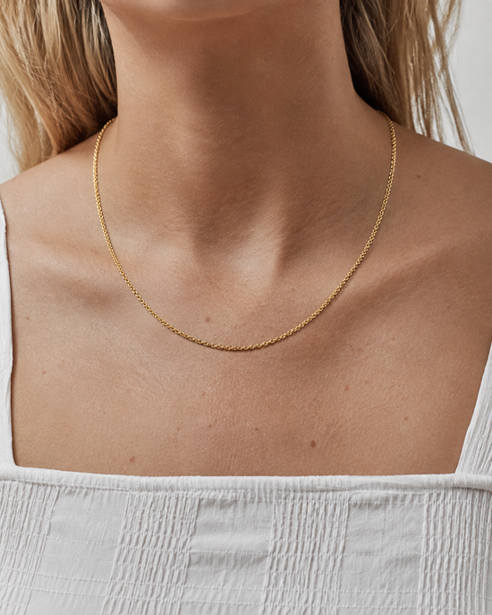 Gold Rolo Chain Necklace