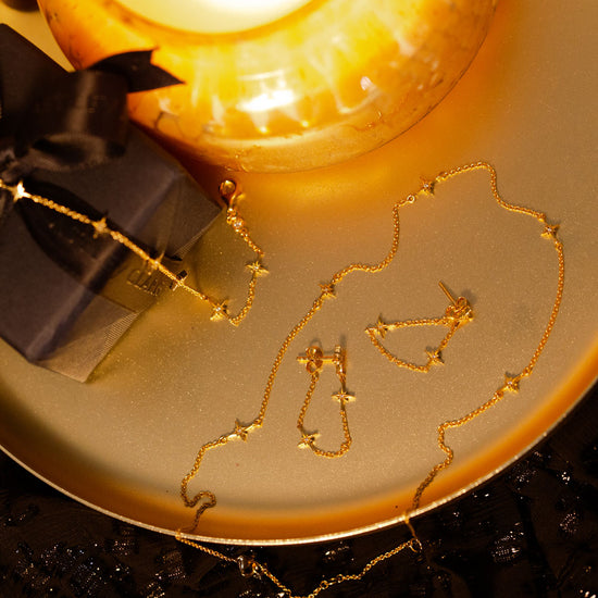 Gold Celestial Station Necklace
