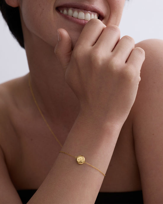 Gold Celestial Tiny Star Locket Bracelet