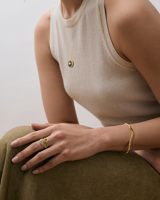 Gold Raye Cut Out Ring