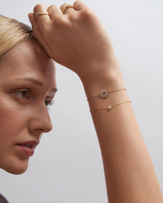 Solid Gold Rising Sun Bracelet
