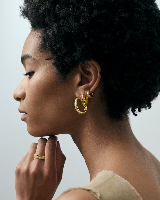 Gold Celestial Mini Tiny Star Huggie Earrings