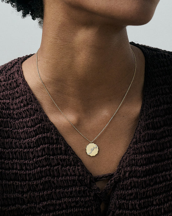 Solid Gold Large Asteri Diamond Pendant