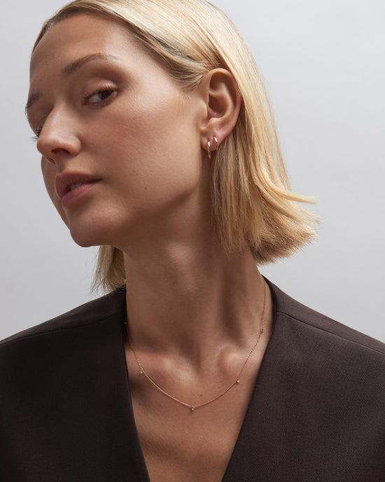 Solid Gold Medium Hoop Earrings