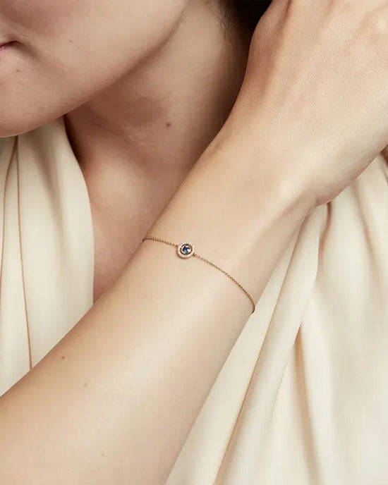 Solid Gold Icon Aura Sapphire Diamond Bracelet
