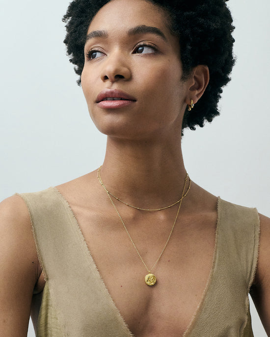 Gold Terra Rose Locket Necklace