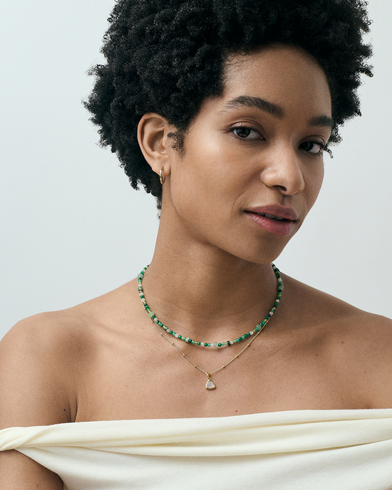 Second Chance Green Gemstone Necklace