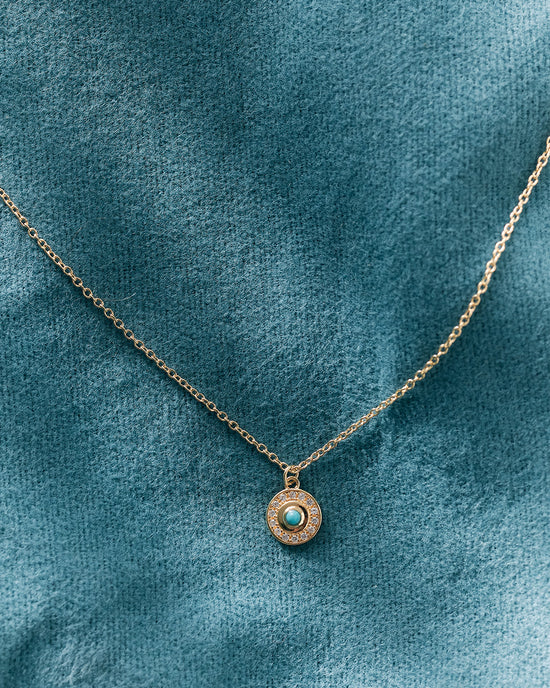 Gold Celestial Nazar Pendant Necklace