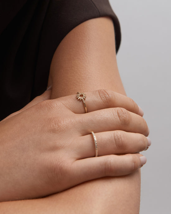 Solid Gold Rising Sun Ring