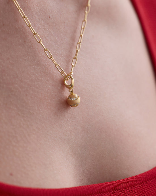 Gold Tennis Ball Charm