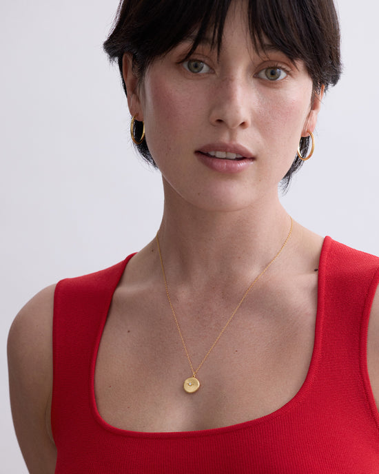 Gold Biography Midi Locket Necklace