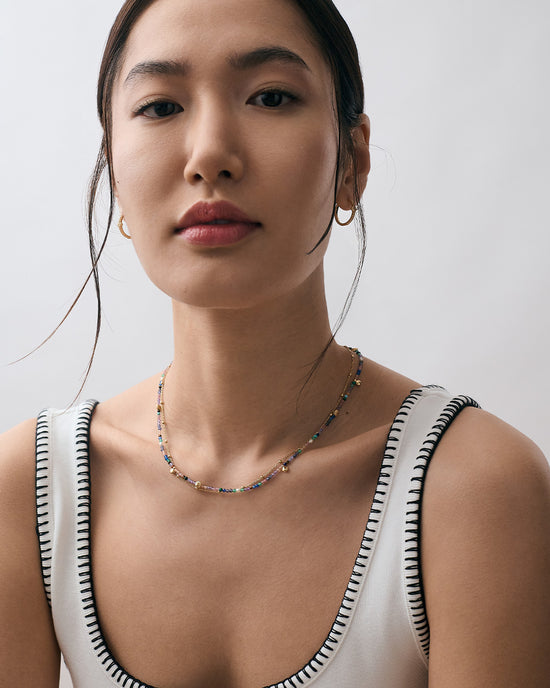 Gold Biography Multi Shell Necklace