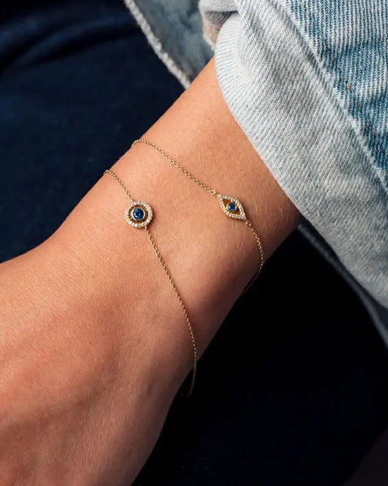 Solid Gold Icon Aura Sapphire Diamond Bracelet