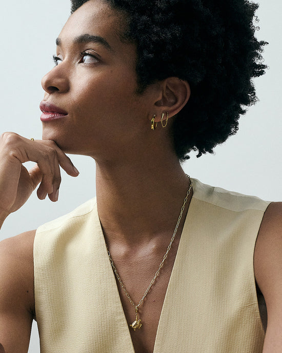 GOLD PAPERCLIP CHAIN NECKLACE