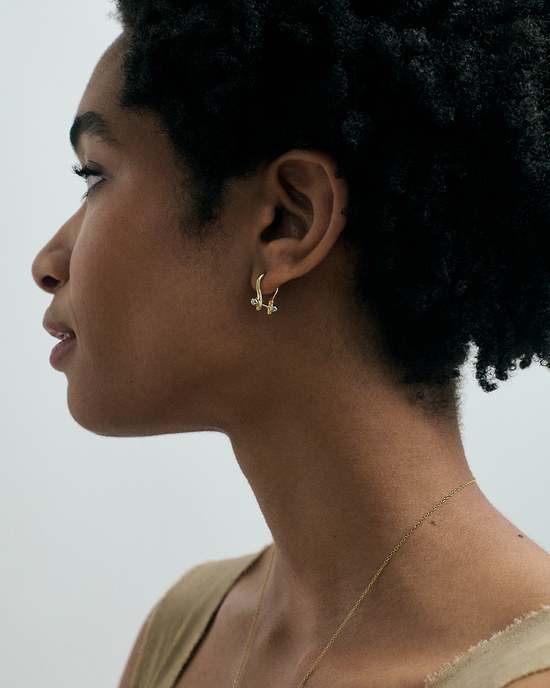 Gold and Silver Aurora Hoop Earrings