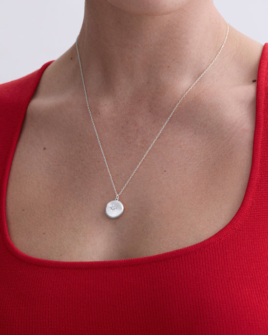 Silver Biography Midi Locket Necklace