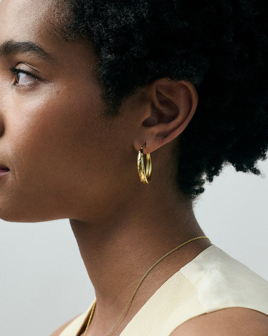 Gold Maxi Tiny star Hoop earrings