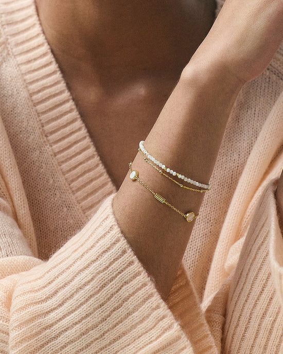 Gold Stilla Mother of Pearl Bracelet