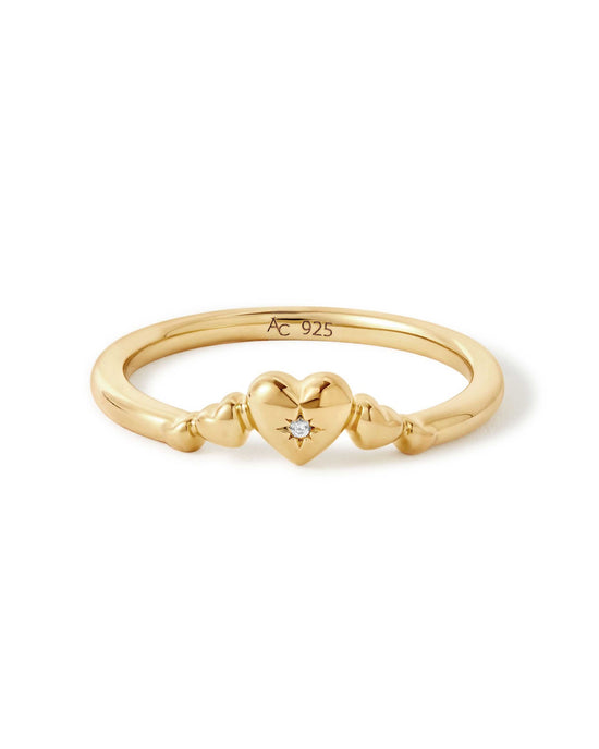 Gold Biography Heart Ring Jacket