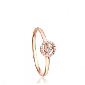 rosegold icon aura ring