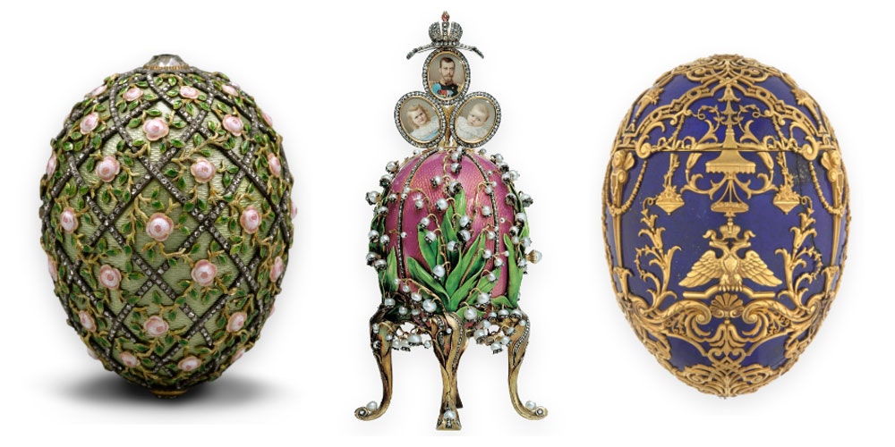 Three different imperial Faberge eggs | The Astley Clarke Blog