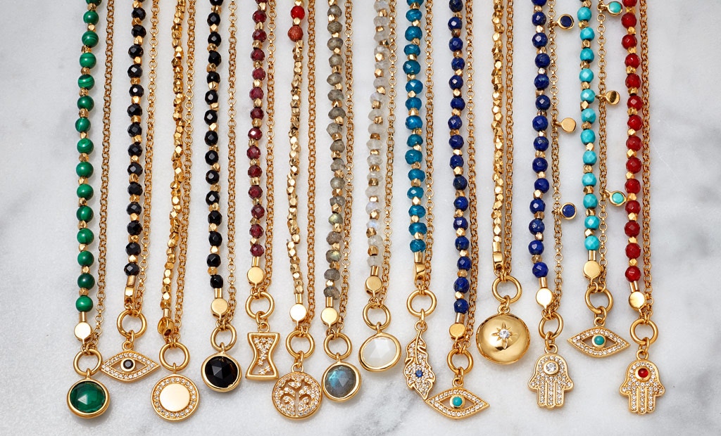 Astley Clarke Gemstone Biography Charm Bracelets in Yellow Gold Vermeil