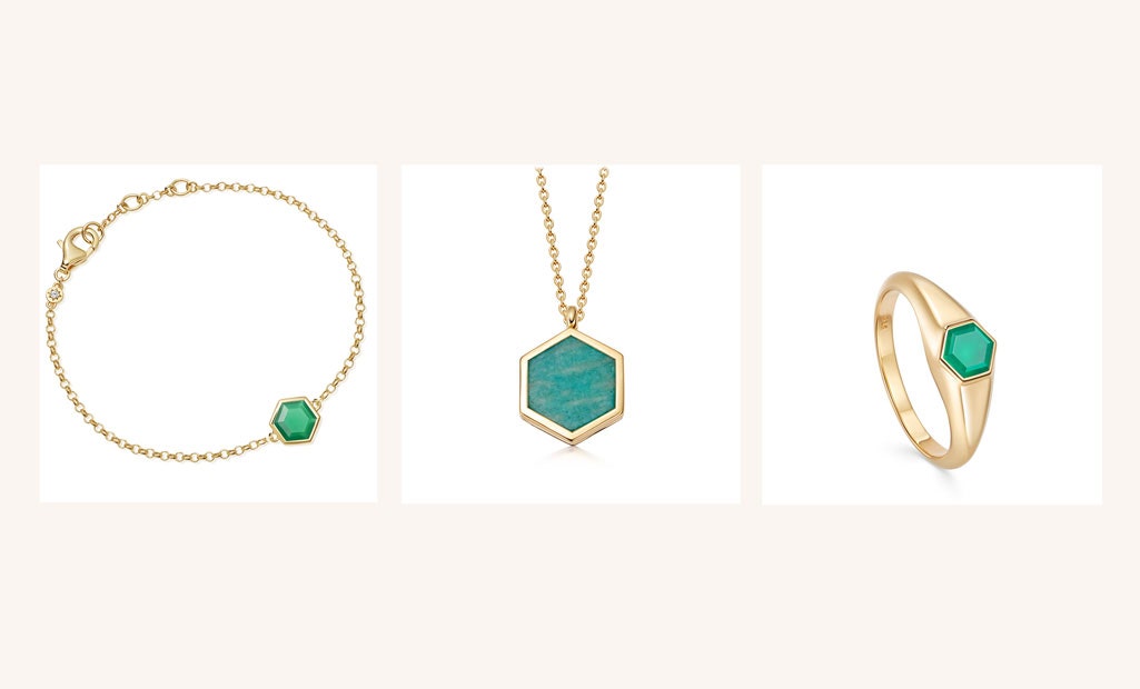 The AC Edit by Lolita Mas - The Deco Collection in Gemstones and 18ct Yellow Gold Vermeil