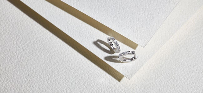 White Gold Hoop Earrings White Gold Hoop Earrings