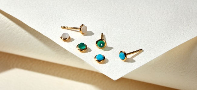 Gemstone Stud Earrings