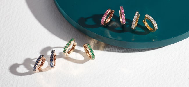Diamond Huggie Earrings Diamond Huggie Earrings