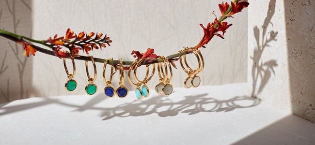 Drop Hoop Earrings Drop Hoop Earrings