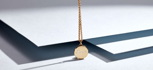 Engravable Necklaces - Gold Engraved Pendant Necklaces Engravable Necklaces - Gold Engraved Pendant Necklaces