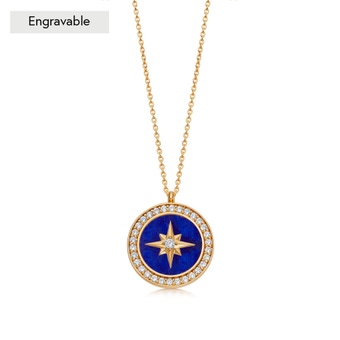Gold Large Polaris Lapis Locket